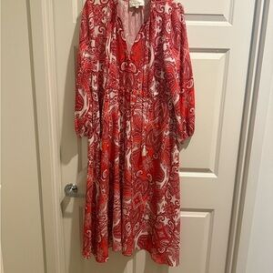 Cara Cara Tanglewood Paisley Long Sleeve Dress